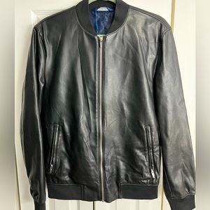 Zara Mens Medium Leather Bomber
